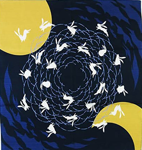 Furoshiki - Japanese Wrapping Cloth - Bunnies Moon Dancing