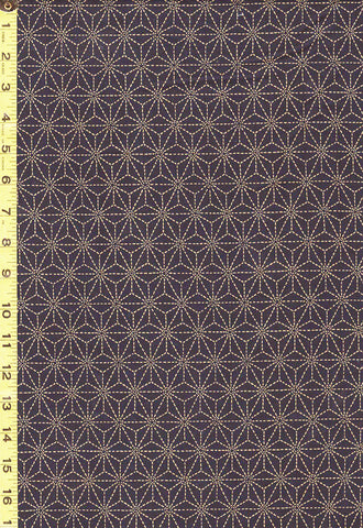 Japanese - Sevenberry Kasuri Collection - Asanoha with Sashiko-Like Stitches (2