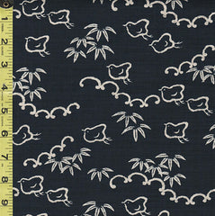 Japanese - Sevenberry Nara Homespun - Plover Birds & Bamboo Leaves - SB-88223-11 - Indigo