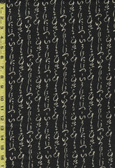 Japanese - Sevenberry Nara Homespun - Abstract Kanji Script - SB-88225D5-4 - Black - By the Half Yard
