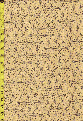 Japanese - Sevenberry Kasuri Collection - Asanoha with Sashiko-Like Stitches (2