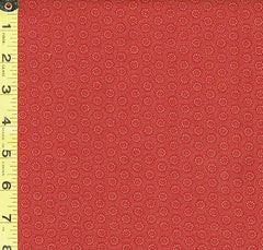 Japanese - Senyo Tiny Dotted Hexagons (Tortoise Shell) - SO-200-7B - Vintage Red - Last 1 3/4 Yards