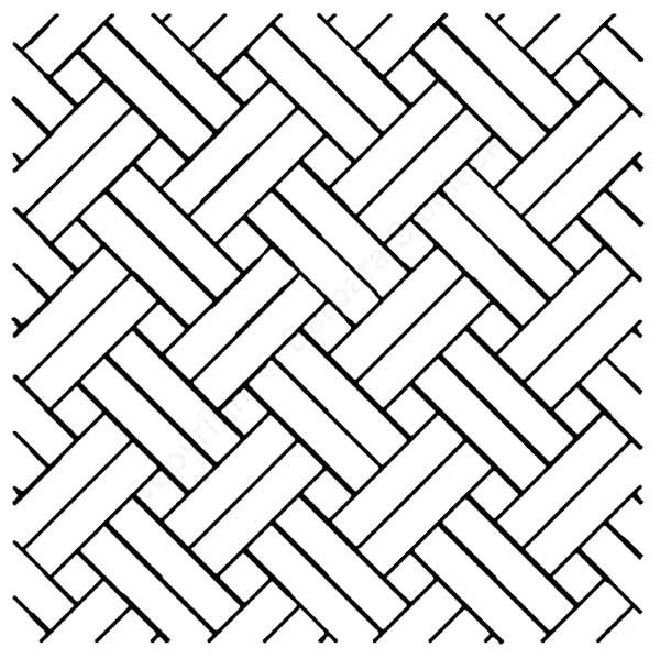 Sashiko Stencil - BS243 - Wickerwork Basketweave - ON SALE - SAVE 40%