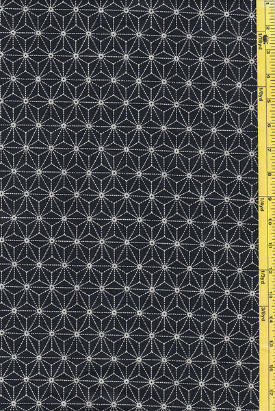 Preprinted Sashiko Cloth - Asanoha Star Pattern – Fabric Tales