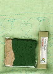 Sashiko World - England - Sampler Kit with Needle & Thread - Little Birds in a Garden