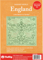 Sashiko World - England - Sampler Kit with Needle & Thread - Little Birds in a Garden
