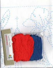 Sashiko World - FRANCE - Sampler Kit with Needle & Thread - Eiffel Tower & Irises