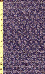 *Japanese - Sevenberry Kasuri Collection - Asanoha with Sashiko-Like Stitches (2") - SB-88220D3-3 - Indigo