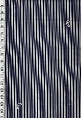 Yukata Fabric - 742 - Stripe with Floating Characters - Indigo & White
