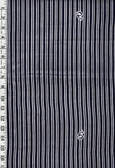 Yukata Fabric - 742 - Stripe with Floating Characters - Indigo & White