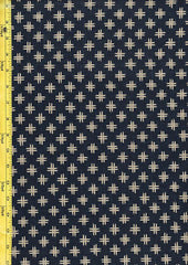 *Japanese - Traditional - Tan Hashtag (5/8") - KW-3655-4A - Indigo - 17 Inch Piece