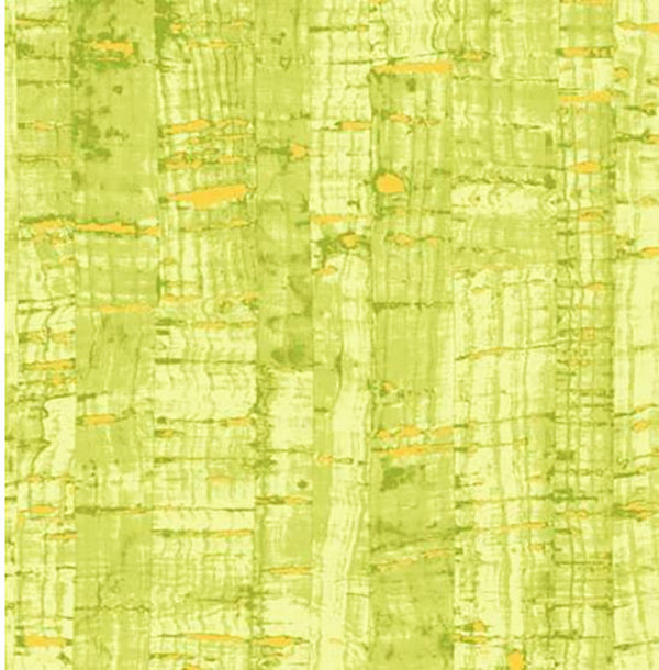 *Metallic - Uncorked - Cork Look with Metallic - 50107M-35 - Lime Green - By the Half Yard
