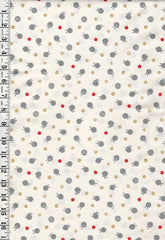 Quilt Gate - Usagi Collection - Tiny Floating Bunnies & Plum Blossoms - HR3420-11A - Ivory - By the Half Yard