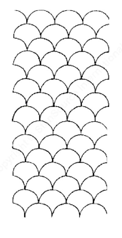 Sashiko Stencil - W1001 - Clamshell - 1.75"