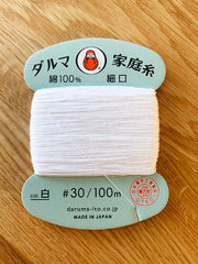 Daruma Hand Sewing Thread - 30wt Hand Sewing Thread - # White