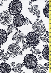 Yukata Fabric - 0036 - Mums & Daisies - White