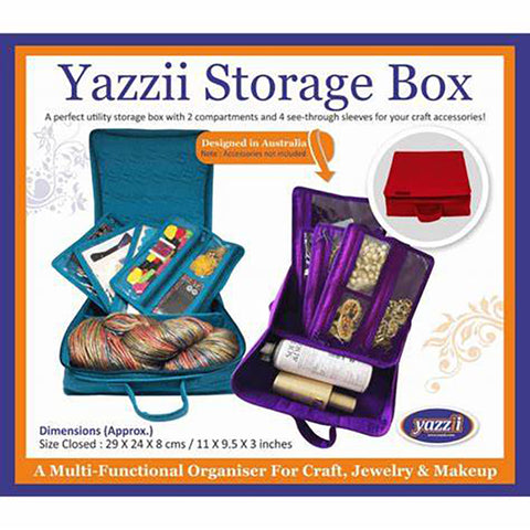 *Yazzii Bag - Craft Storage Box - Fabric Top - Large Size - BLACK - ON SALE - SAVE 20% - LAST ONE