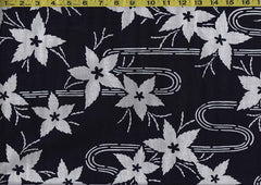 Yukata Fabric - 0015 - Floating Leaves & River Swirls