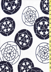 Yukata Fabric - 0031 - Sakura Wheels