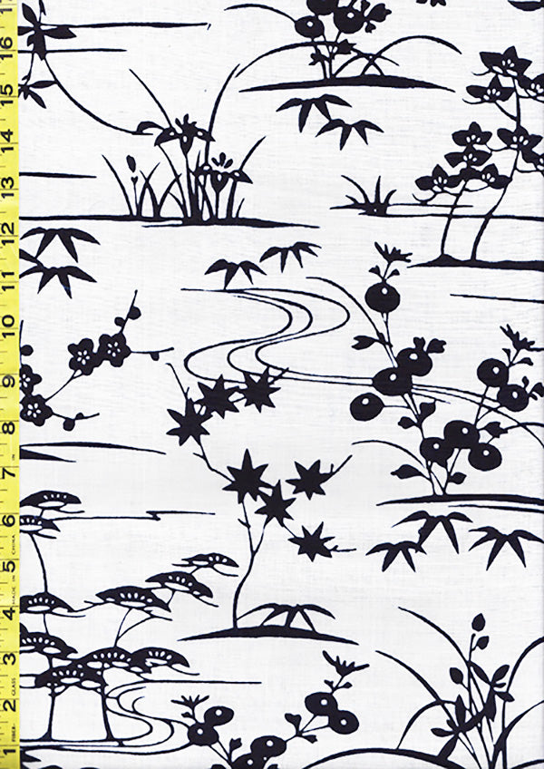 Yukata Fabric - 0039 - Floral Stream