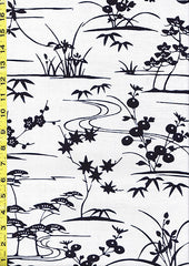 Yukata Fabric - 0039 - Floral Stream