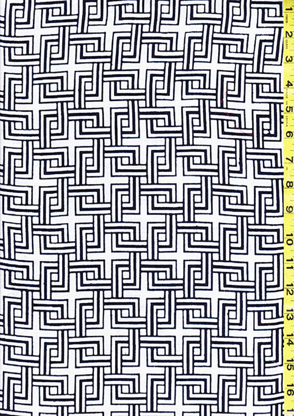 Yukata Fabric - 0043 - Interlocking Celtic Squares