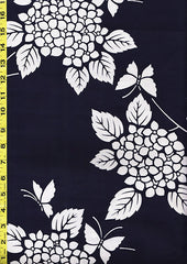 Yukata Fabric - 0047 - Hydrangeas & Butterflies