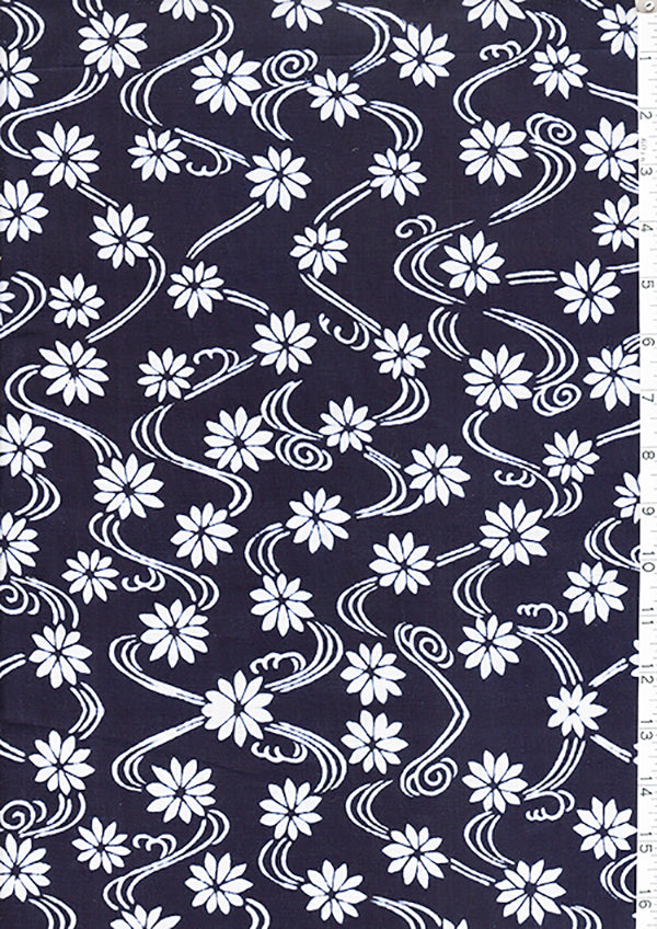 Yukata Fabric - 0053 - Floral Swirls