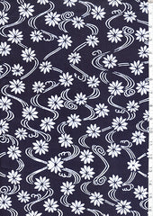 Yukata Fabric - 0053 - Floral Swirls