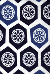 Yukata Fabric - 077 - Hexagon Wheels