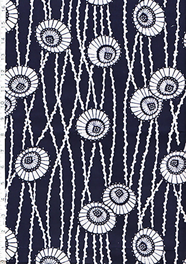Yukata Fabric - 079 - Floating Umbrellas - Indigo