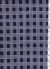 Yukata Fabric - 098 - Interlocking Squares - Indigo