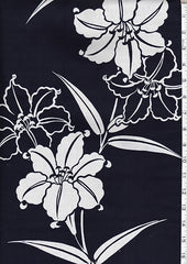 Yukata Fabric - 0129 - White Lilies