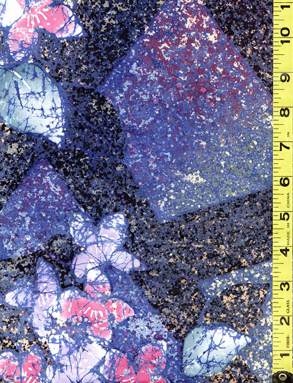 Yukata Fabric - 512 - Abstract Batik Floral - Lavender & Pink
