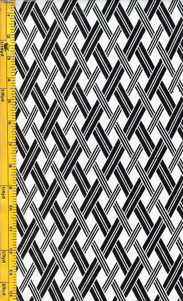 0001 - Yukata Fabric - Lattice - White