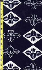 Yukata Fabric - 507 - Persimmon Crests - Indigo