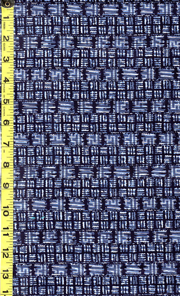 Yukata Fabric - 509 - Compact Interlocking Square Mesh - Blue & Dark Navy