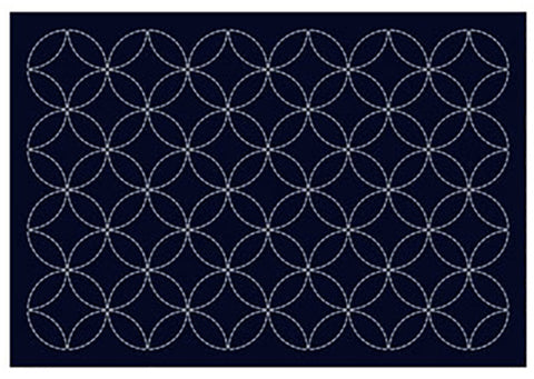 Sashiko Placemat Sampler - L-2001 - Navy - Seven Treasures