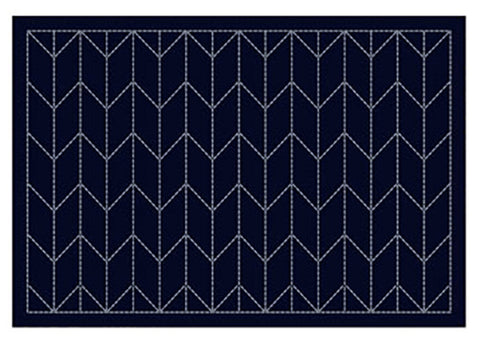 Sashiko Placemat Sampler - L-2002 - Navy - Arrows (Yabane)