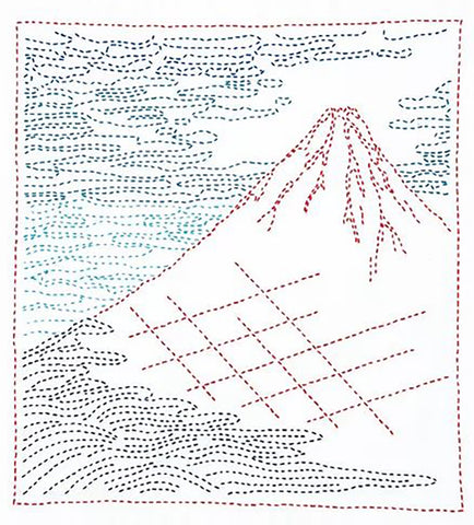 Sashiko Pre-printed Sampler (Olympus) - Hokusai