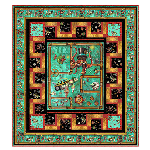 Tropical  Quilt Pattern - Steampunk Dive Deep - Quilt Pattern