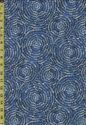*Tropical - By the Sea - Radiating Droplets - 05170-N - Navy