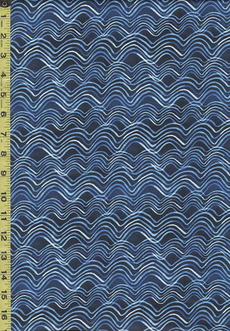 *Tropical - By the Sea - Rippling Waves - 05172-N - Navy