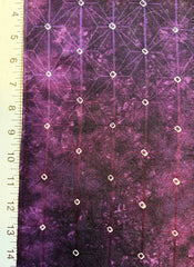 1003- Japanese Silk - Asanoha with Shibori Center - Dark Purple