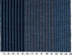 1005 - Japanese Silk - Silk Blend - Tsumugi Stripes - Blue, Brown & Black