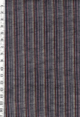 1008 - Japanese Silk - Silk Blend - Tsumugi Stripes - Purple, Maroon, Gray