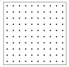 Sashiko Pre-printed Sampler - Olympus - Design Cloth # 1021 - Pre-printed 5mm DOTTED GRID for Sashiko - WHITE