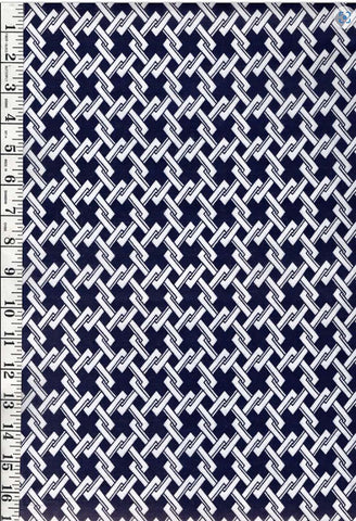 1027- Yukata Fabric - Interlocking Diamonds - Traditional 14