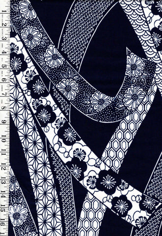 1028- Yukata Fabric - Noshi Ribbons - Traditional 14