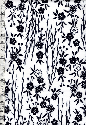 1030- Yukata Fabric - Blossoms & Long Grasses - Traditional 14